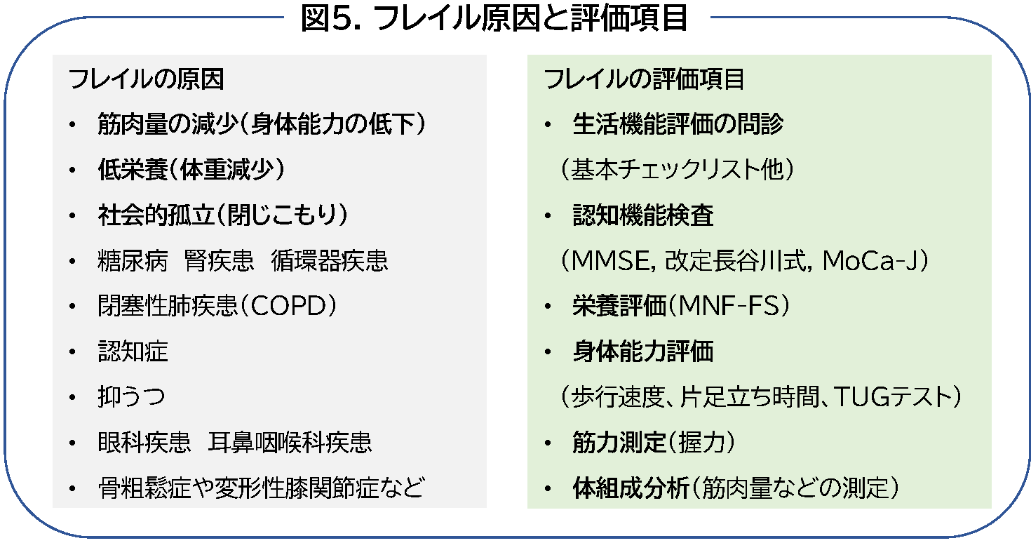 図５フレイル原因と評価項目