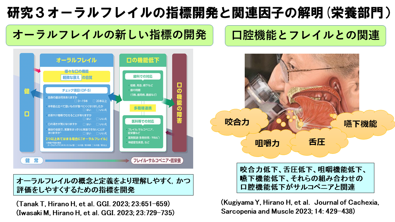 研究3_オーラルフレイルの指標開発と関連因子の解明(栄養部門)